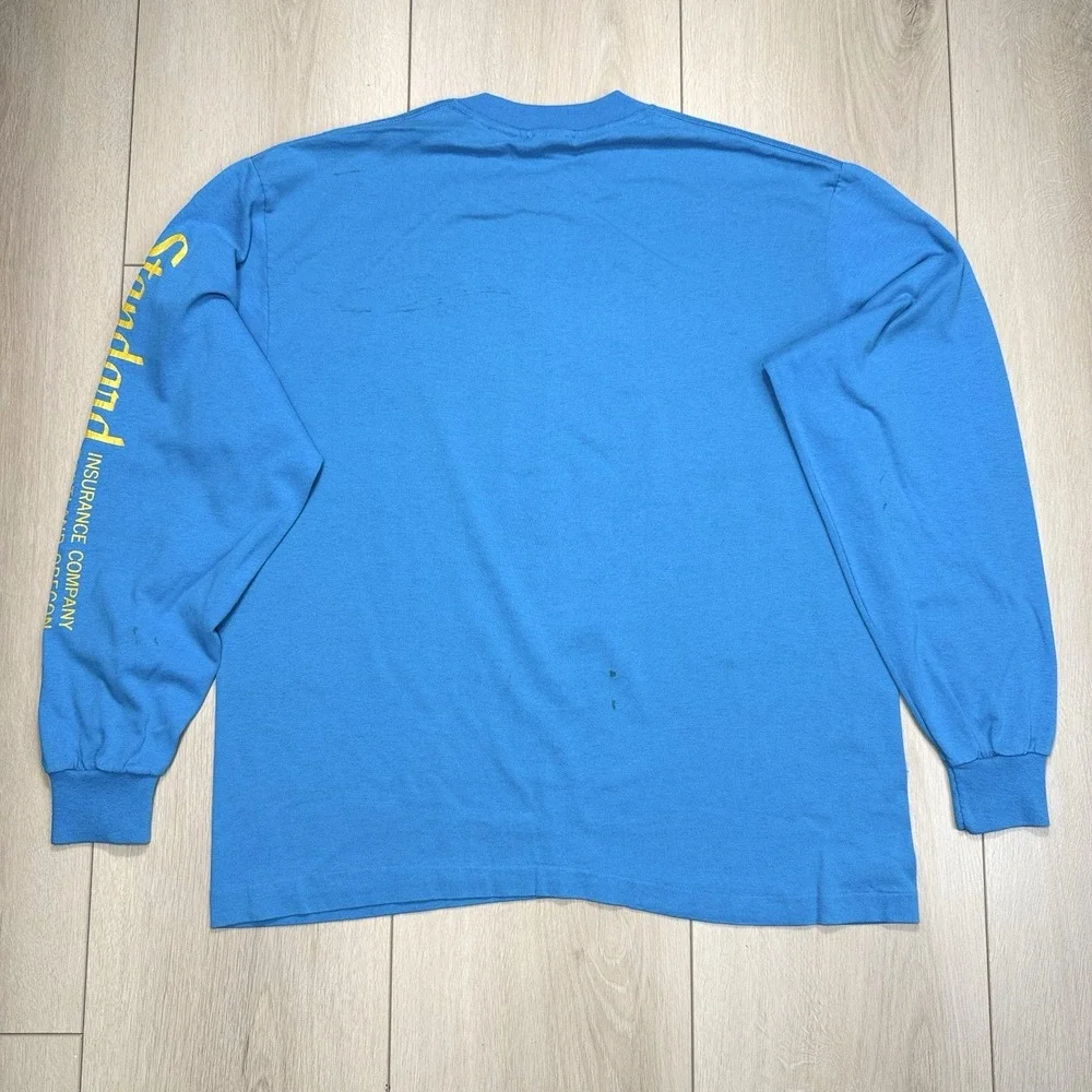 VTG 1988 River Romp Trashed Insurance Portland OR Tee Jay Heft-T L/S Shirt‎ XL
